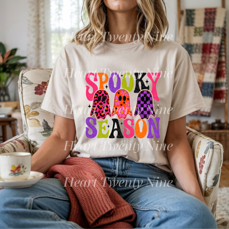 A419 Spooky Season Neon Ghost Halloween