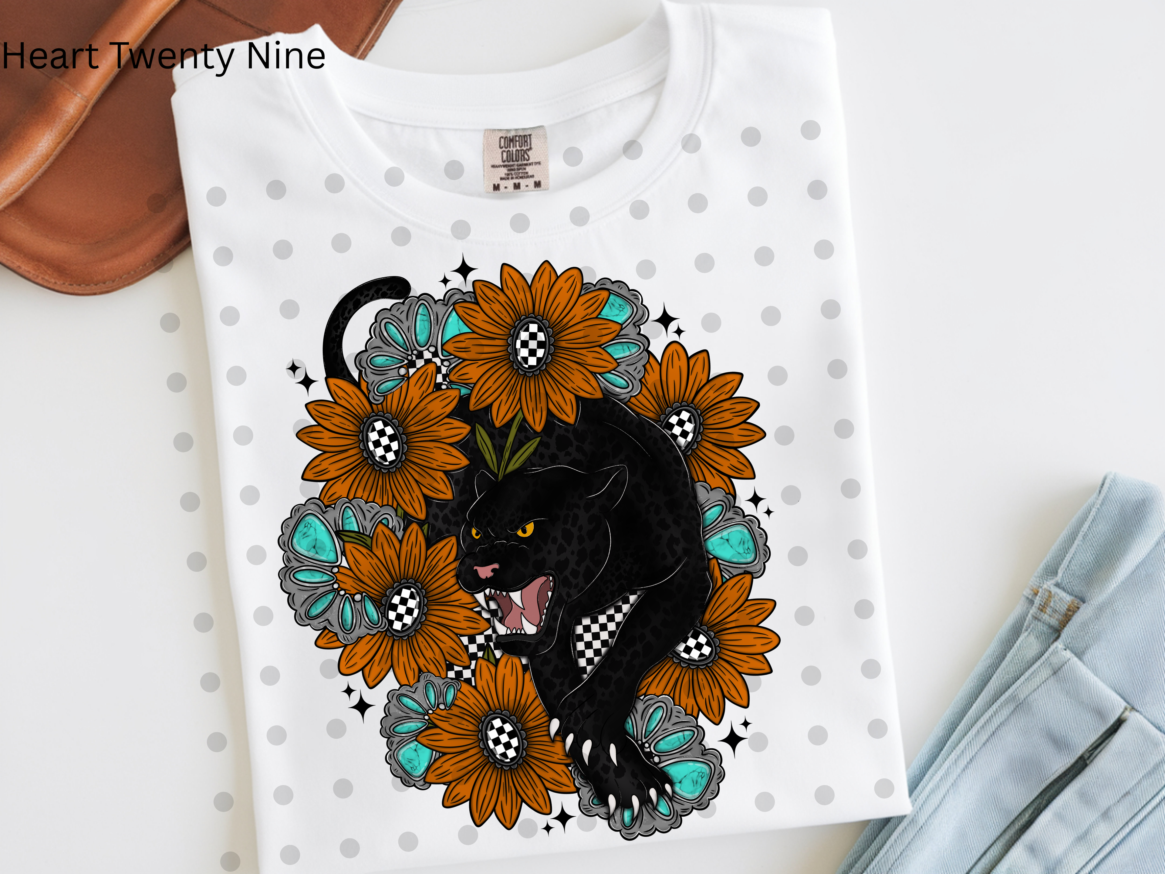 A186 Panther and Flowers