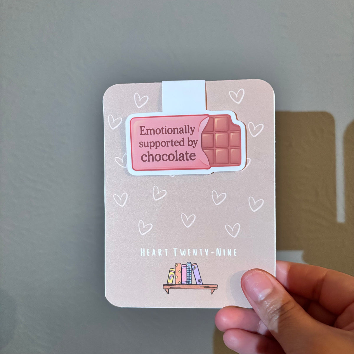 Emotionally Supported by Chocolate Magnetic Bookmark