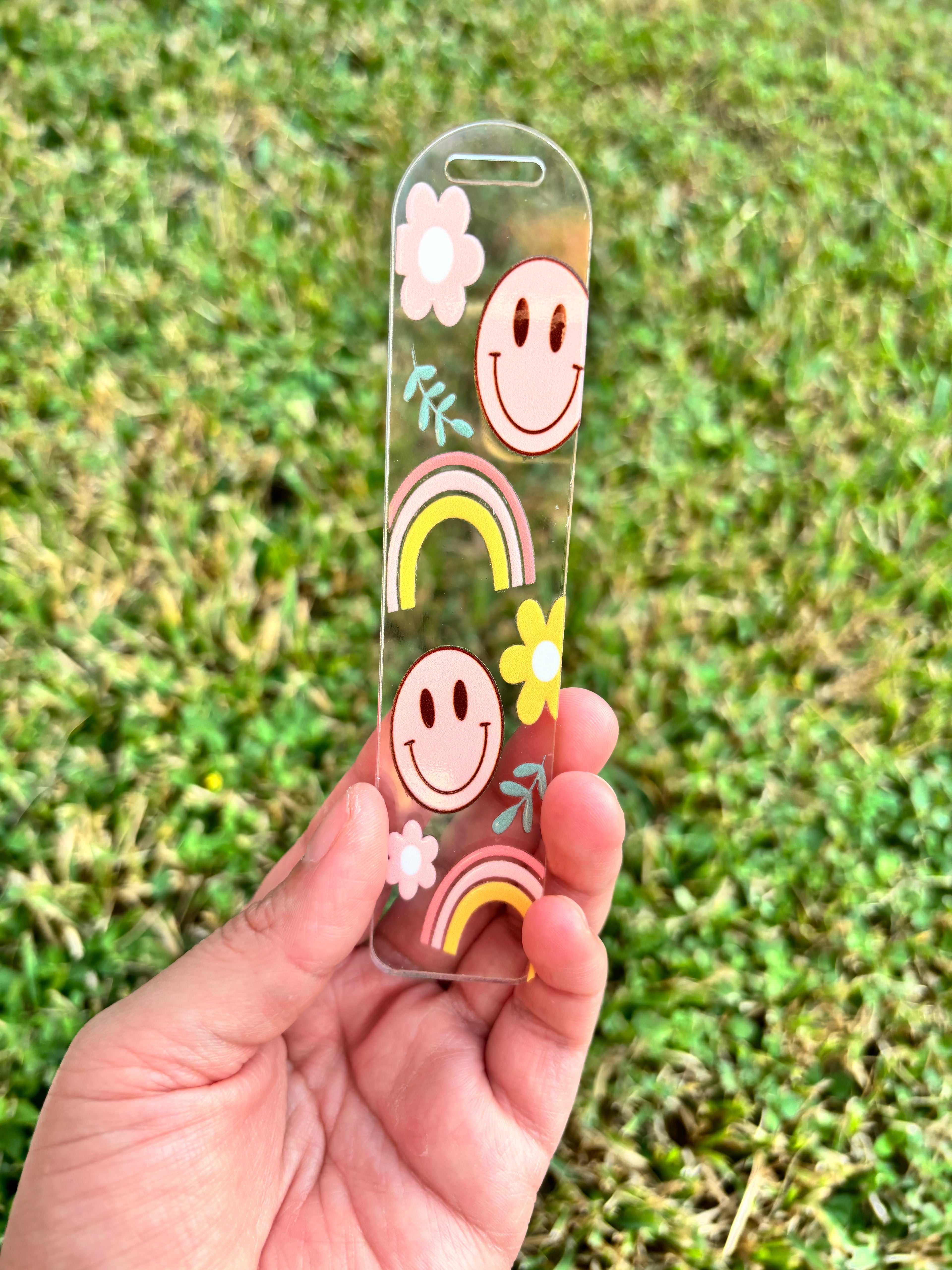 Rainbow and Happy Face Bookmark