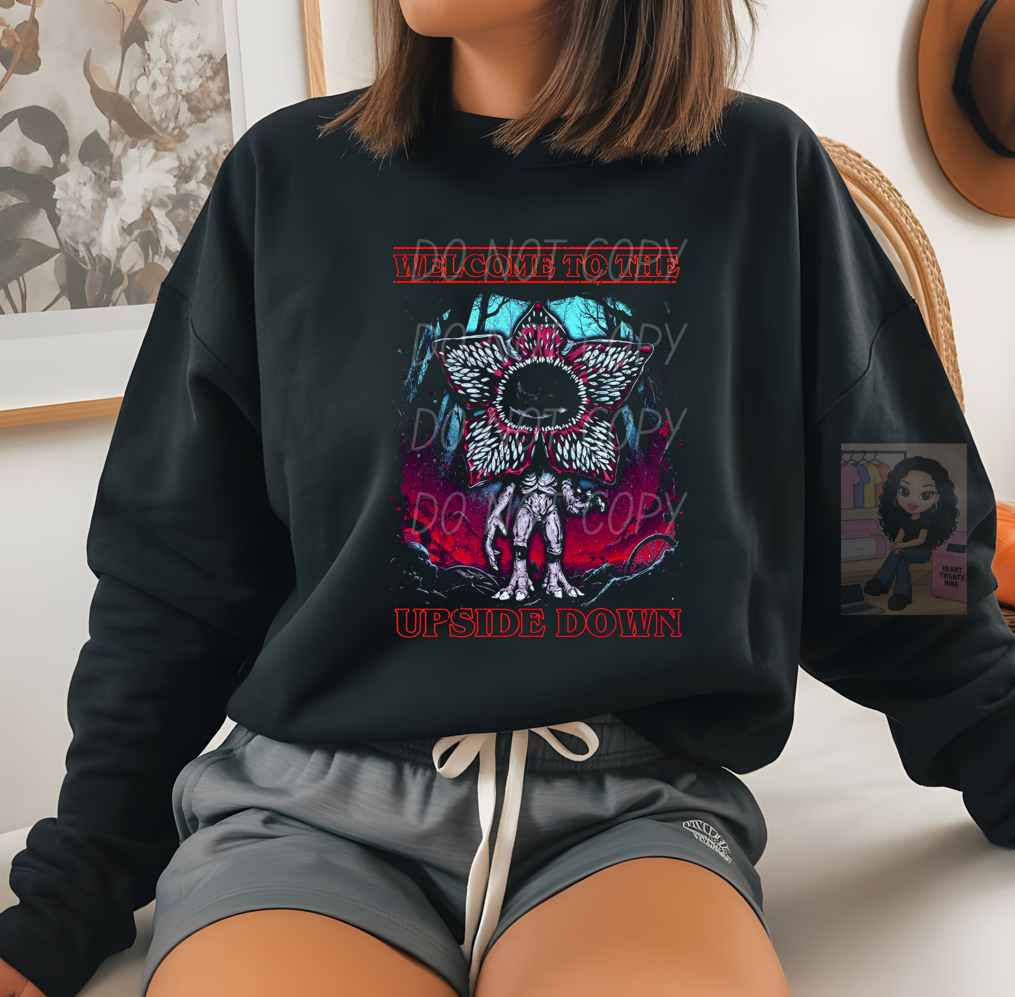 The Upside Down Available in black only.